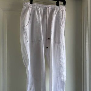 Comfortable, light, white pants
